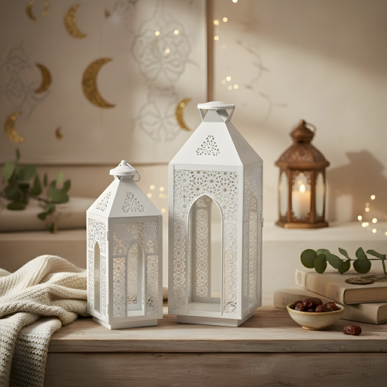 Metal Ramadan Lantern 2 Pcs
